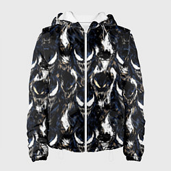 Куртка с капюшоном женская Паттерн - Веном, цвет: 3D-белый