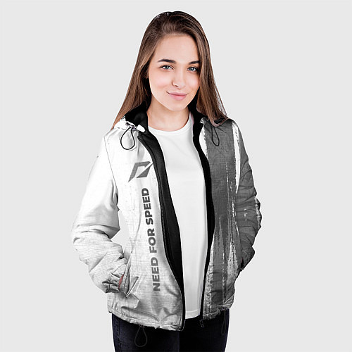 Женская куртка Need for Speed - white gradient по-вертикали / 3D-Черный – фото 3