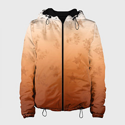 Куртка с капюшоном женская Осенний градиент, цвет: 3D-черный