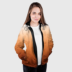 Куртка с капюшоном женская Осенний градиент, цвет: 3D-черный — фото 2