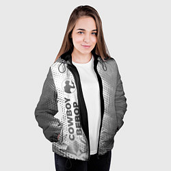 Куртка с капюшоном женская Cowboy Bebop - white gradient по-вертикали, цвет: 3D-черный — фото 2