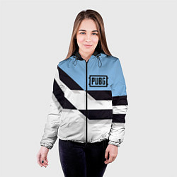 Куртка с капюшоном женская PUBG geometry steel, цвет: 3D-черный — фото 2