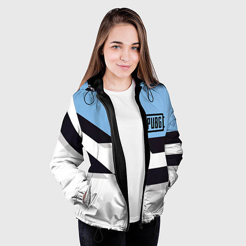 Женская куртка PUBG geometry steel / 3D-Черный – фото 3