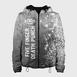 Куртка с капюшоном женская Five Finger Death Punch - grey gradient по-вертика, цвет: 3D-черный