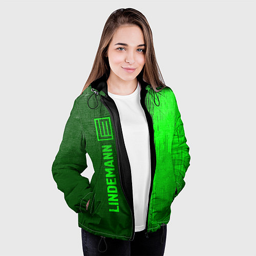 Женская куртка Lindemann - green gradient по-вертикали / 3D-Черный – фото 3