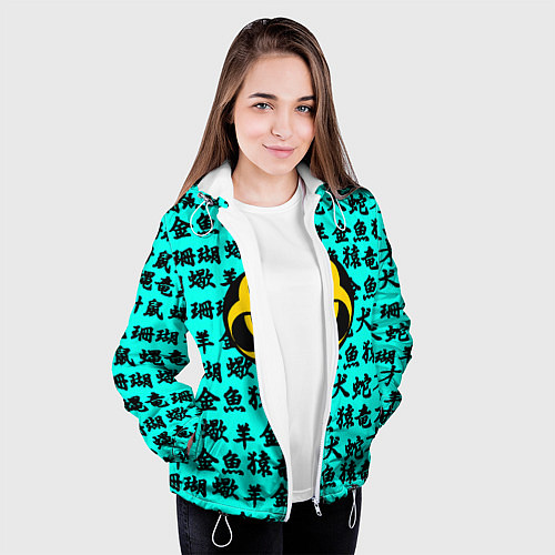 Женская куртка Resident Evil japan pattern / 3D-Белый – фото 3