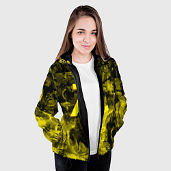 Куртка с капюшоном женская Half life flame game, цвет: 3D-черный — фото 2