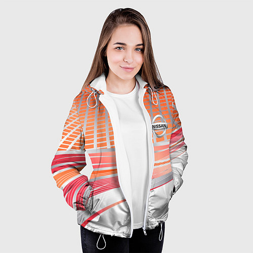 Женская куртка Nissan auto car / 3D-Белый – фото 3