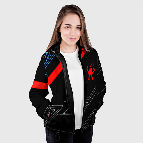 Женская куртка Ъуъ Съука sport geometry / 3D-Черный – фото 3