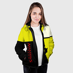 Куртка с капюшоном женская Assassins Creed geometry logo, цвет: 3D-черный — фото 2