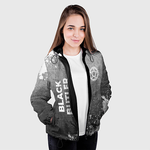 Женская куртка Black Butler - grey gradient вертикально / 3D-Черный – фото 3