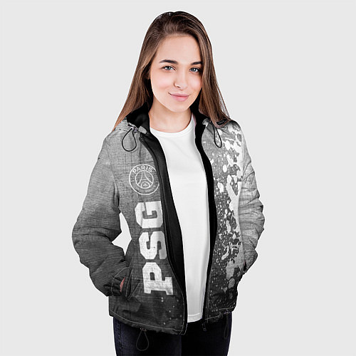 Женская куртка PSG - grey gradient по-вертикали / 3D-Черный – фото 3