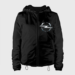 Куртка с капюшоном женская Opel logo auto, цвет: 3D-черный