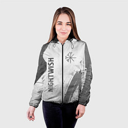 Куртка с капюшоном женская Nightwish - white gradient вертикально, цвет: 3D-черный — фото 2