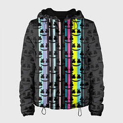 Куртка с капюшоном женская Marshmello dj pattern line, цвет: 3D-черный