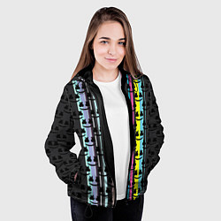 Куртка с капюшоном женская Marshmello dj pattern line, цвет: 3D-черный — фото 2