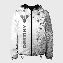 Куртка с капюшоном женская Destiny - white gradient по-вертикали, цвет: 3D-черный