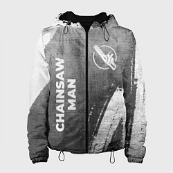 Куртка с капюшоном женская Chainsaw Man - grey gradient вертикально, цвет: 3D-черный