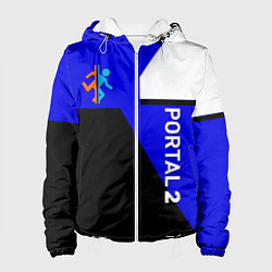 Куртка с капюшоном женская Portal geometry steel game, цвет: 3D-белый