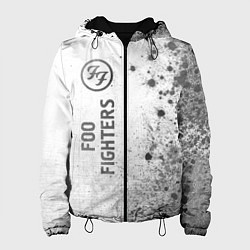 Куртка с капюшоном женская Foo Fighters - white gradient по-вертикали, цвет: 3D-черный