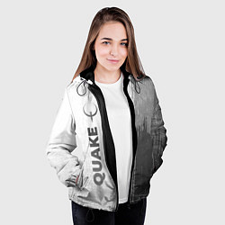 Куртка с капюшоном женская Quake - white gradient по-вертикали, цвет: 3D-черный — фото 2