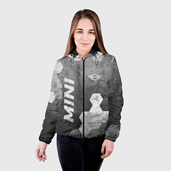 Куртка с капюшоном женская Mini - grey gradient вертикально, цвет: 3D-черный — фото 2