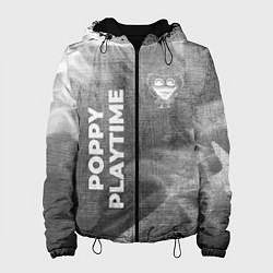 Куртка с капюшоном женская Poppy Playtime - grey gradient вертикально, цвет: 3D-черный