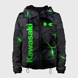 Куртка с капюшоном женская Kawasaki - плиты с эффектом свечения, цвет: 3D-черный