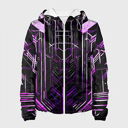 Женская куртка Purple lines on a black background