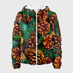 Женская куртка Елочные ветки с шишками