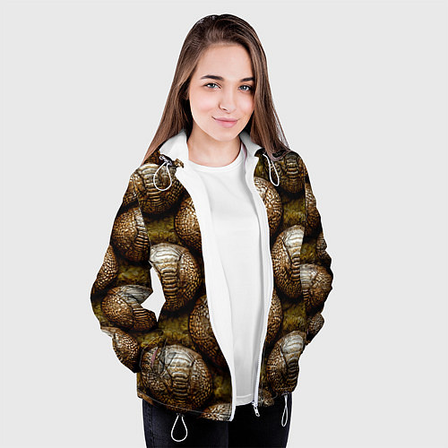 Женская куртка Броненосцы / 3D-Белый – фото 3