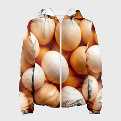 Куртка с капюшоном женская Яйца, цвет: 3D-белый