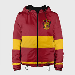Куртка с капюшоном женская Гарри Поттер Гриффиндор, цвет: 3D-черный