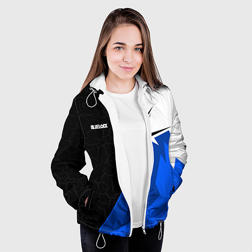 Женская куртка Блюлок - бело-синей спорт / 3D-Белый – фото 3