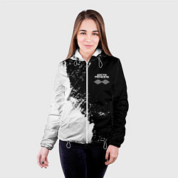 Куртка с капюшоном женская Arctic Monkeys - лого, цвет: 3D-белый — фото 2