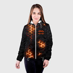 Куртка с капюшоном женская Arctic Monkeys - плиты с подсветкой, цвет: 3D-белый — фото 2