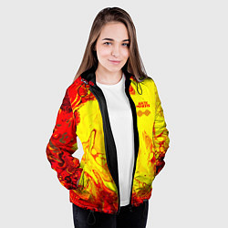 Куртка с капюшоном женская Arctic Monkeys - ядовитые подтеки, цвет: 3D-черный — фото 2