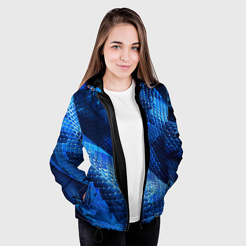 Женская куртка Змеиный стиль / 3D-Черный – фото 3