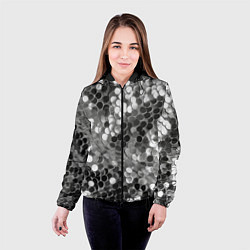 Куртка с капюшоном женская Блистание, цвет: 3D-черный — фото 2