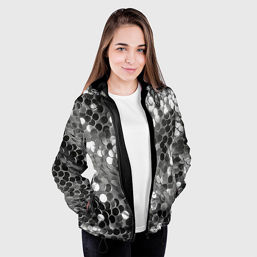 Женская куртка Блистание / 3D-Черный – фото 3