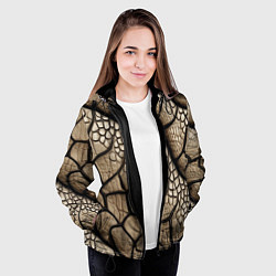 Куртка с капюшоном женская Найди змею, цвет: 3D-черный — фото 2