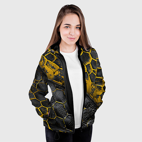 Женская куртка Костюм рептилии / 3D-Черный – фото 3