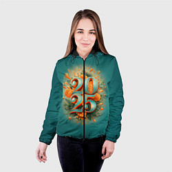 Куртка с капюшоном женская Мандариновый 2025, цвет: 3D-черный — фото 2