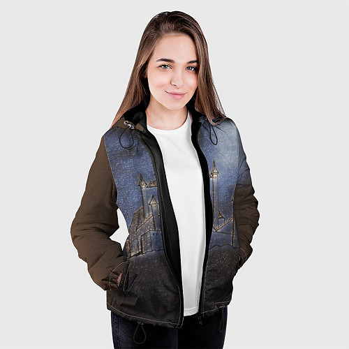 Женская куртка Замок принцессы / 3D-Черный – фото 3