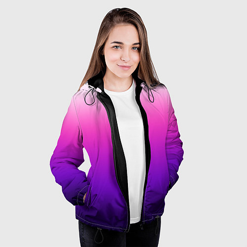Женская куртка Градиент Argon розово-фиолетовый / 3D-Черный – фото 3
