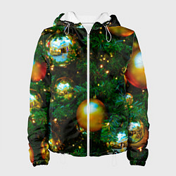 Женская куртка Новогодние украшения на ветках