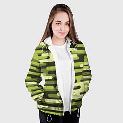 Куртка с капюшоном женская Камуфляжная форма, цвет: 3D-белый — фото 2