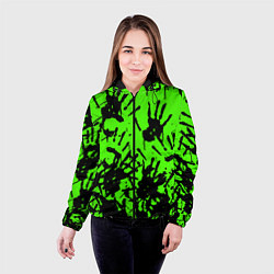 Куртка с капюшоном женская Death stranding руки, цвет: 3D-черный — фото 2