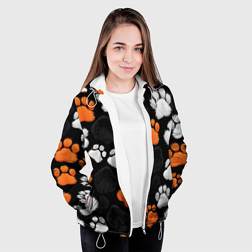 Женская куртка Мохнатые лапки / 3D-Белый – фото 3