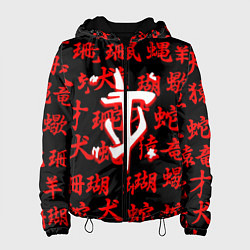 Куртка с капюшоном женская Doom japan, цвет: 3D-черный